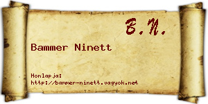 Bammer Ninett névjegykártya